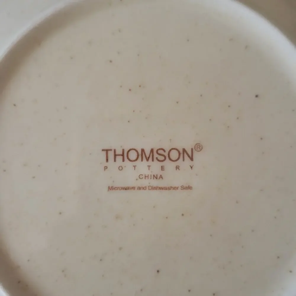 Thomson Pottery Kenya Brown Yellow Swirl Pasta Bowls Set of 2‎